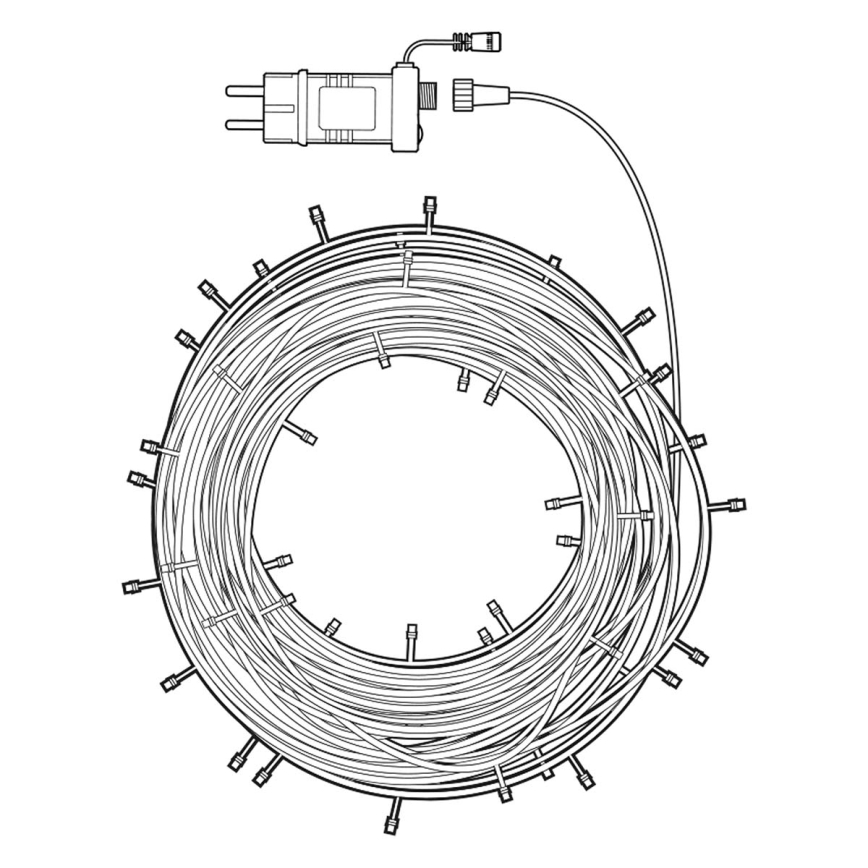 Guirlande lumineuse de Noël extérieure DEL RVB 42xDEL/8 fonctions 8m IP65 Wi‑Fi Tuya