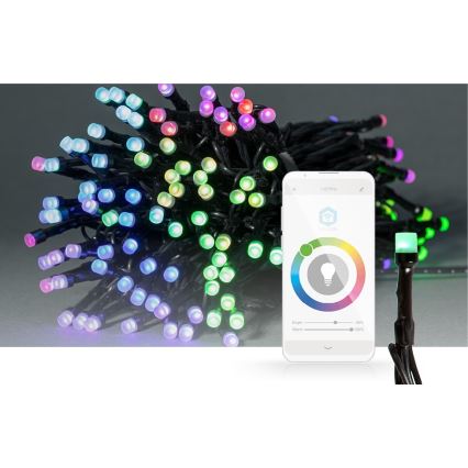 Guirlande LED RGB extérieure 84 LED / 8 fonctions, 13 m, IP65, Wi‑Fi Tuya
