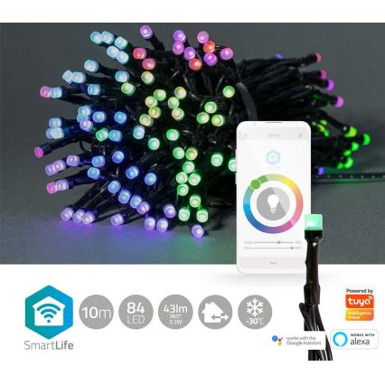 Guirlande LED RVB pour extérieur 84xLED/8 fonctions 13m IP65 Wi-Fi Tuya