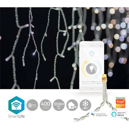 Rideau lumineux LED de Noël d'extérieur dimmable 400xLED/11 fonctions 11 m IP65 Wi‑Fi Tuya