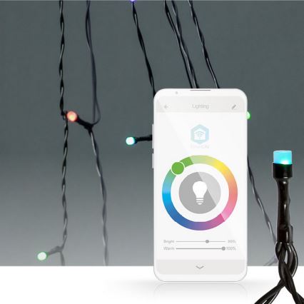 Rideau LED RGB 240 LED / 11 fonctions, 8 m, IP65, Wi‑Fi Tuya