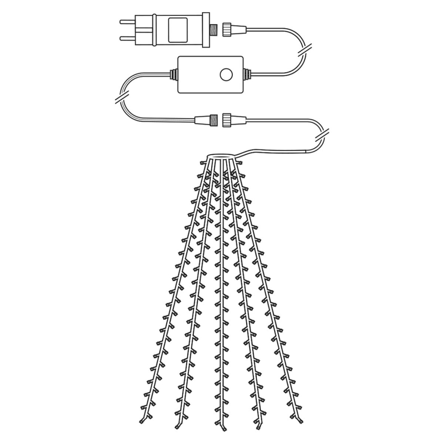Rideau de Noël extérieur LED 200xLED/8 fonctions 10x2m IP65 Wi-Fi Tuya blanc chaud à froid