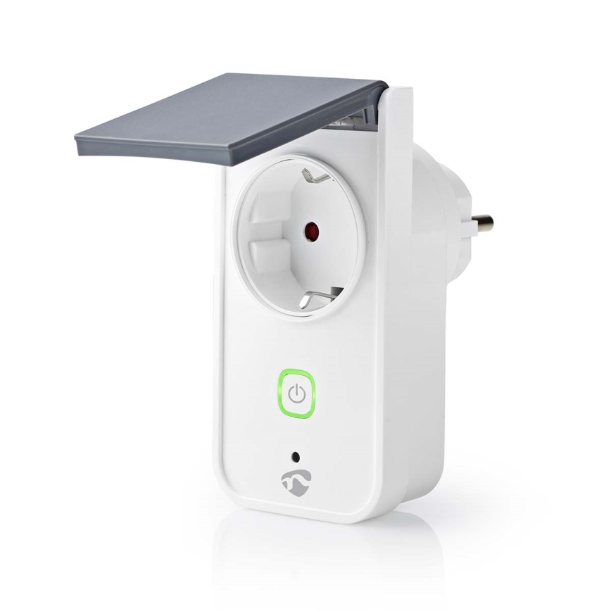 Nedis WIFIPO120FWT - Prise connectée extérieur 3680W/230V/Type F/16A Wi-Fi IP44