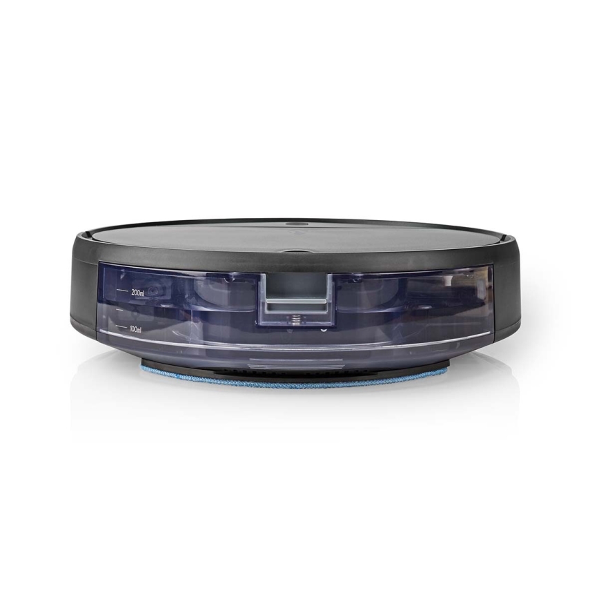 Aspirateur robot connecté avec une serpillère 28W/2500 mAh Wi-Fi noir + Télécommande