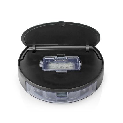 Aspirateur robot connecté avec une serpillère 28W/2500 mAh Wi-Fi noir + Télécommande