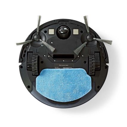 Aspirateur robot connecté avec une serpillère 28W/2500 mAh Wi-Fi noir + Télécommande