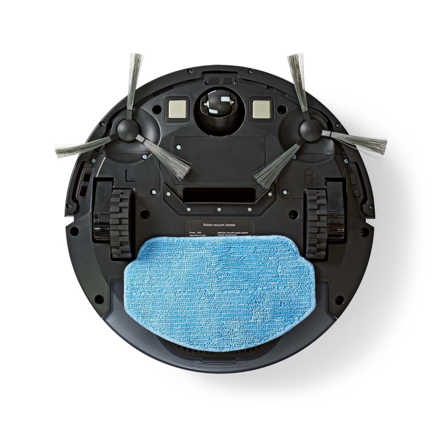Aspirateur robot connecté avec une serpillère 28W/2500 mAh Wi-Fi noir + Télécommande