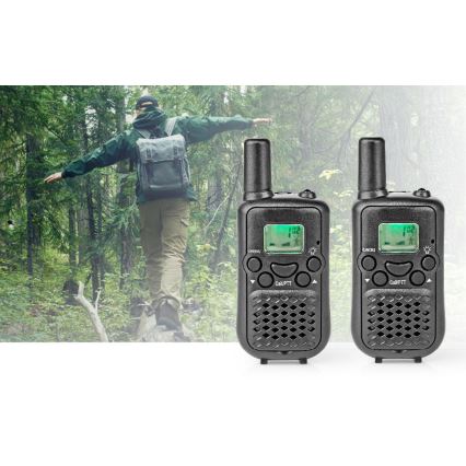 LOT 2x Talkie-walkie avec lumière LED 3xAAA portée 5 km