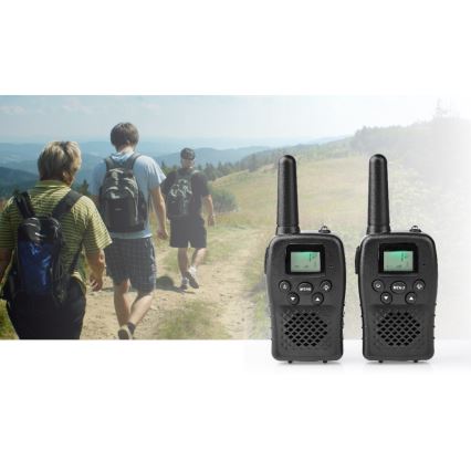 LOT x2 Talkie-walkie avec lumière LED 3xAAA portée 10 km