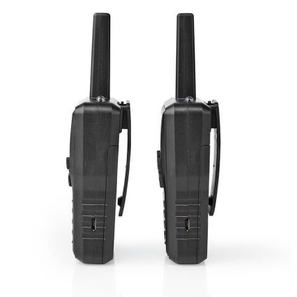 LOT 2x Talkie-walkie rechargeable avec lumière LED 1300 mAh portée 10 km