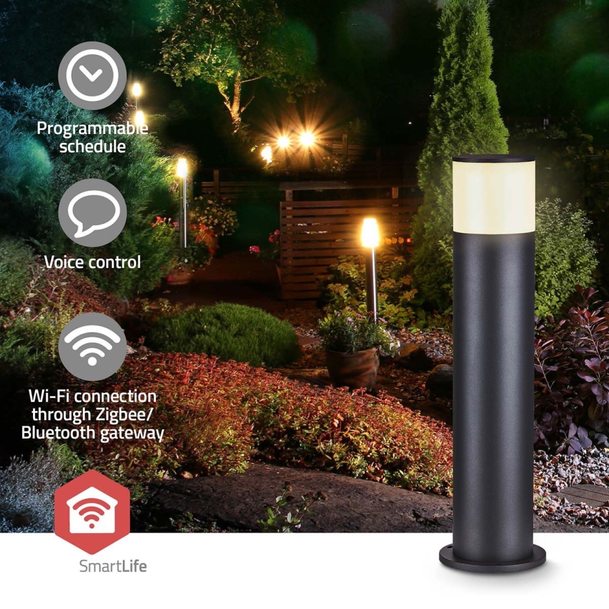 Lampe d'extérieur LED RGBW dimmable SmartLife 10W/230V IP65 Wi-Fi Tuya, noire