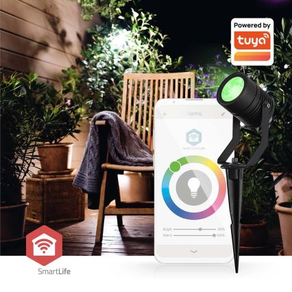 Lot 3x lampes d'extérieur LED RGBW dimmables SmartLife LED/3W/230V IP65 Wi-Fi Tuya noires