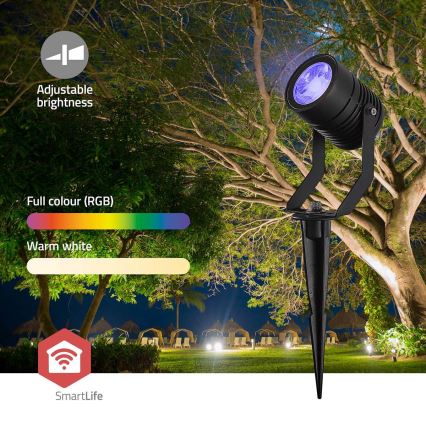 Lot 3x lampes d'extérieur LED RGBW dimmables SmartLife LED/3W/230V IP65 Wi-Fi Tuya noires