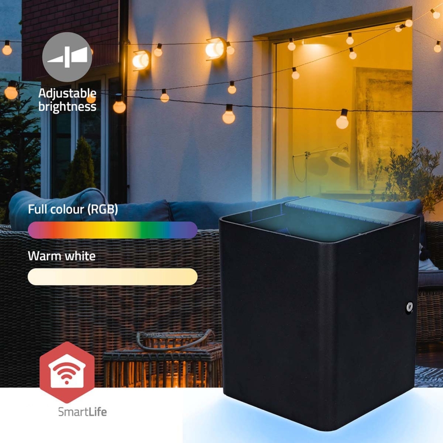 Applique murale d'extérieur LED RGBW dimmable SmartLife LED/12W/230V IP65 Wi-Fi Tuya noir