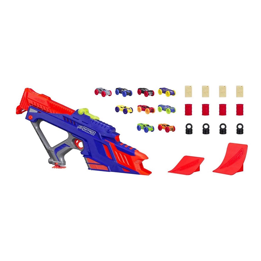 Nerf - Pistolet pour enfants Nitro MotoFury Rapid Rally + 9 voitures