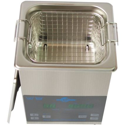 Nettoyeur à ultrasons numérique avec chauffage 160W/230V 2 l