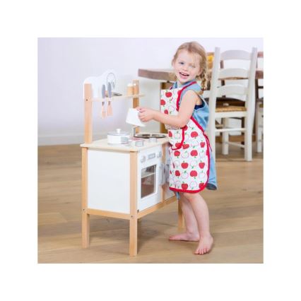 New Classic Toys - Cuisine en bois avec accessoires blanc/beige