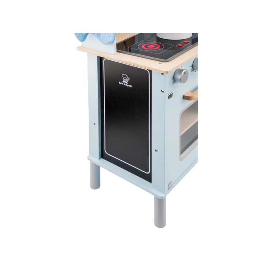 New Classic Toys - Cuisine en bois avec accessoires bleu clair