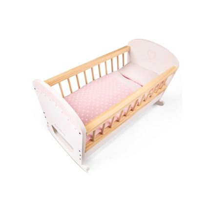 New Classic Toys - Lit en bois pour poupées rose
