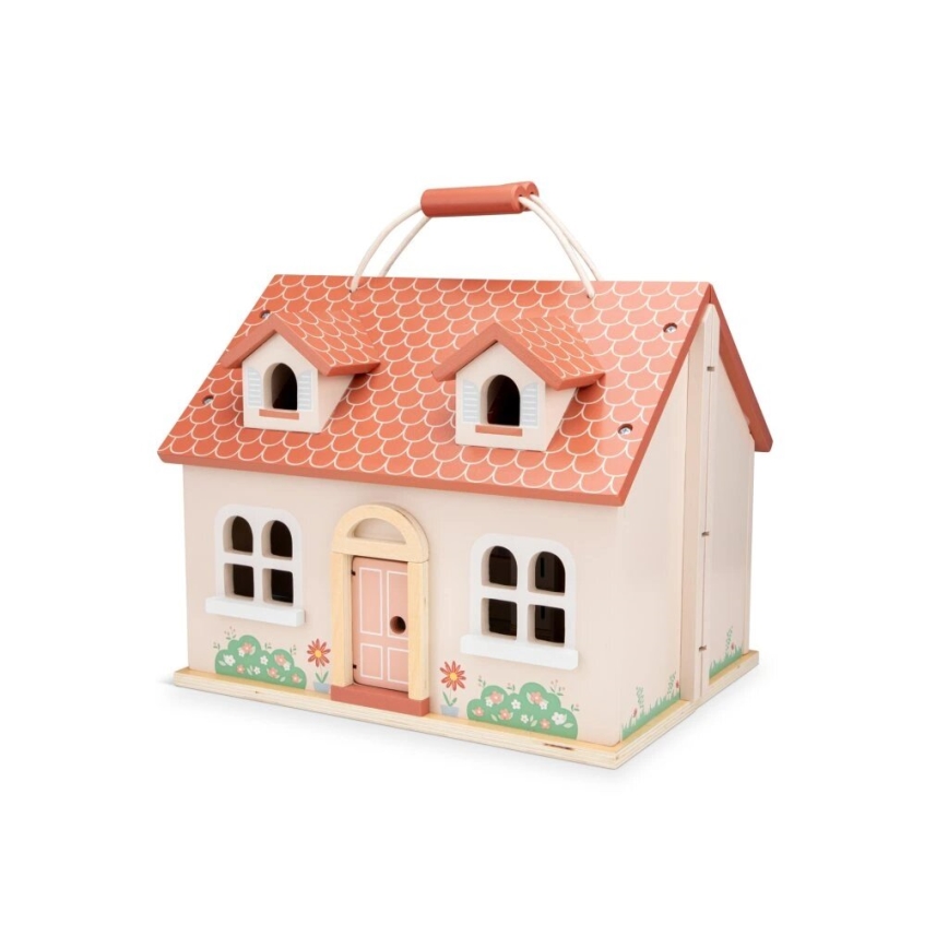 New Classic Toys - Maison de poupée en bois rouge