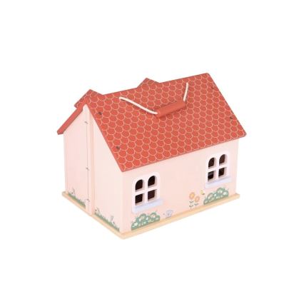 New Classic Toys - Maison de poupée en bois rouge