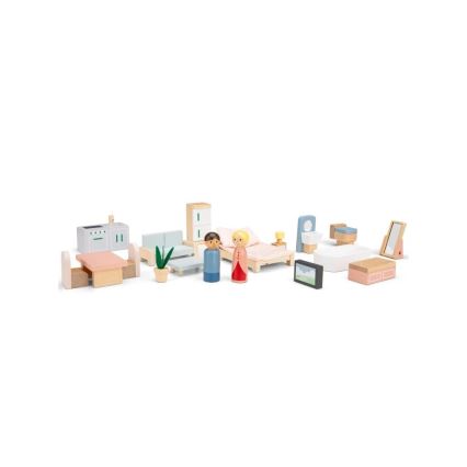 New Classic Toys - Maison de poupée en bois rouge