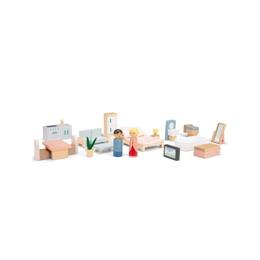 New Classic Toys - Maison de poupée en bois rouge