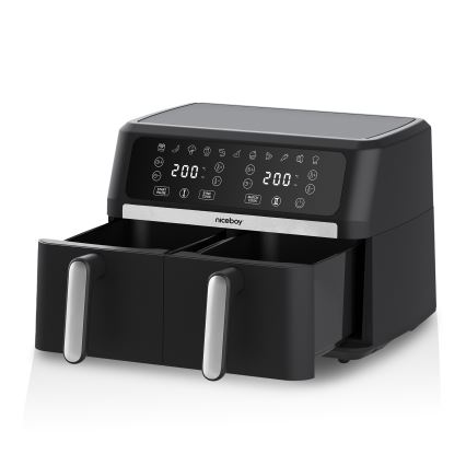 Niceboy AirFryer DUO - Friteuse à air double 9 L 2400 W/230 V