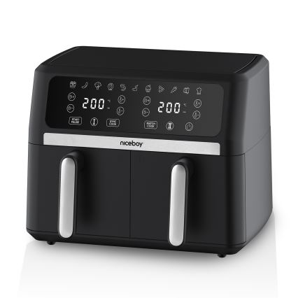 Niceboy AirFryer DUO - Friteuse à air double 9 L 2400 W/230 V