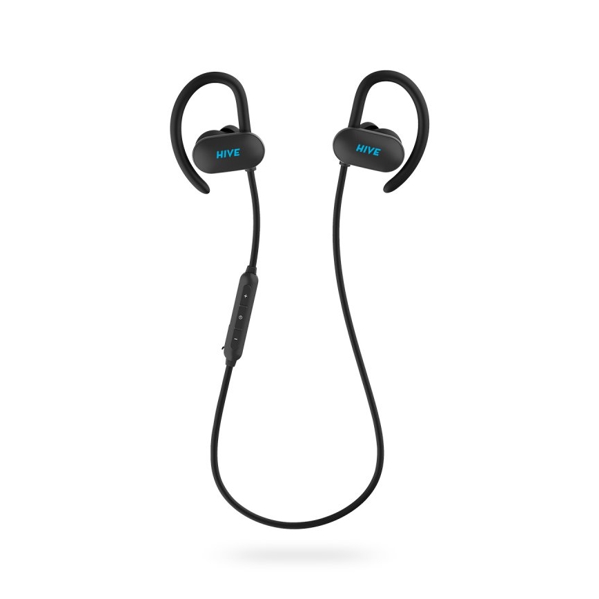 Niceboy HIVE sport 2 - Écouteurs de sport avec microphone intégré, résistance IPX5, noirs