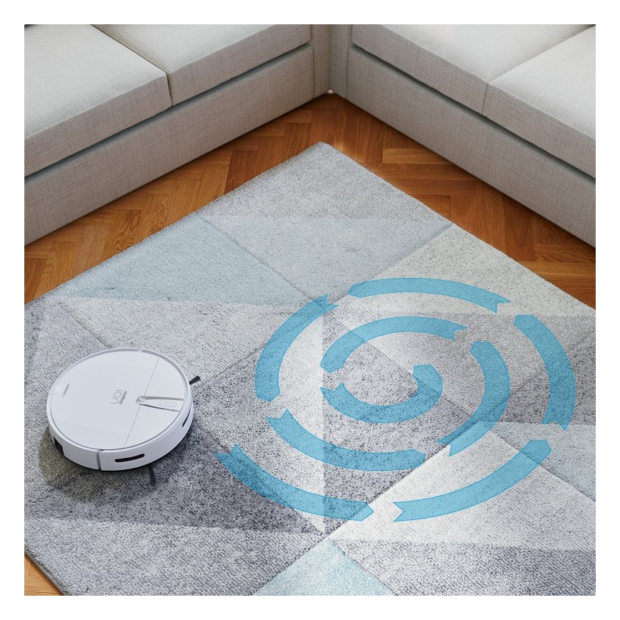 Niceboy ION Charles i4 - Aspirateur robot connecté 2en1 4400 mAh Wi-Fi blanc + télécommande