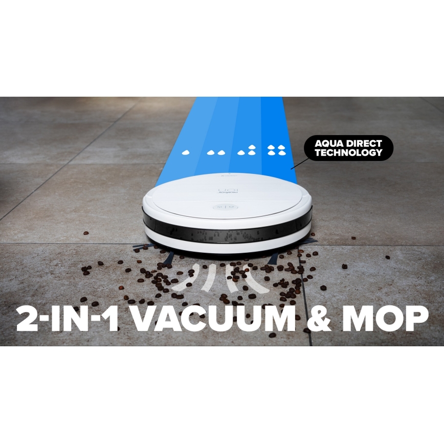 Niceboy ION Charles i6 - Aspirateur robot intelligent 2 en 1 2600 mAh Wi-Fi blanc