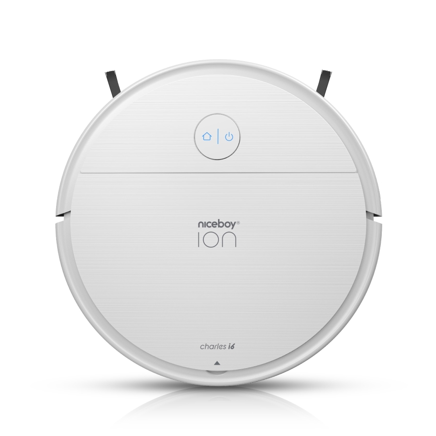Niceboy ION Charles i6 - Aspirateur robot intelligent 2 en 1 2600 mAh Wi-Fi blanc