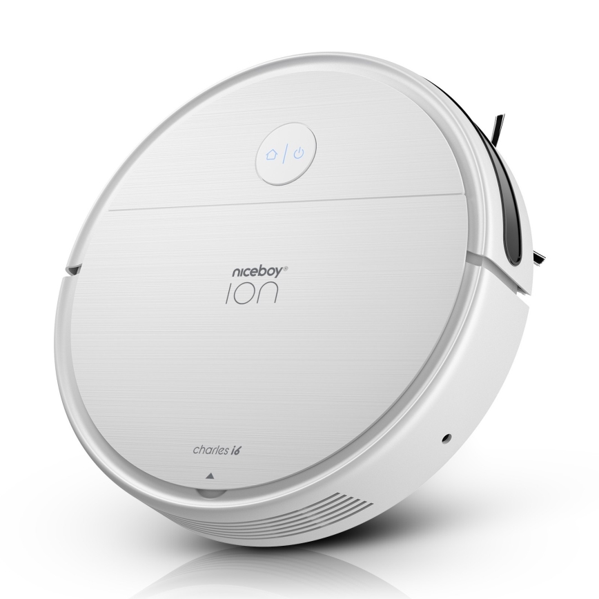 Niceboy ION Charles i6 - Aspirateur robot intelligent 2 en 1 2600 mAh Wi-Fi blanc