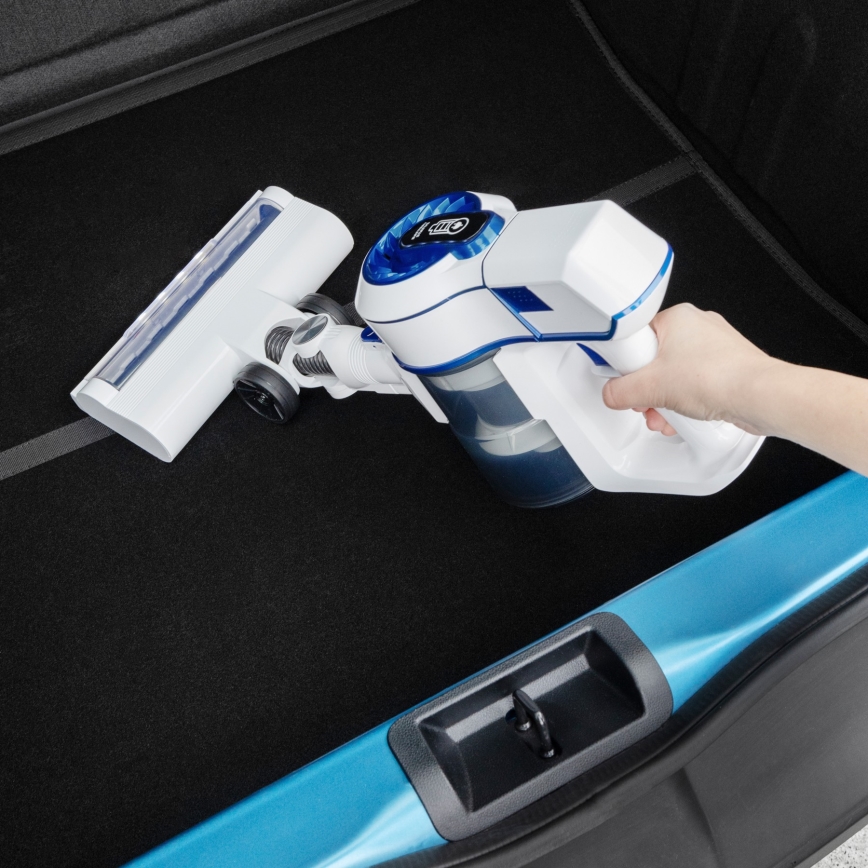 Niceboy ION Hurricane H5 - Aspirateur balai sans fil 2 en 1 150W/2200 mAh blanc/bleu