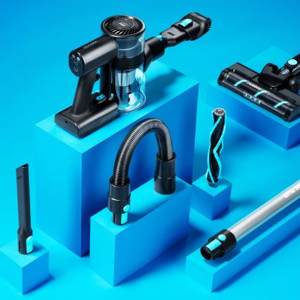 Niceboy ION Hurricane H5 Plus - Aspirateur-balai sans fil 2en1 140W/2200 mAh noir