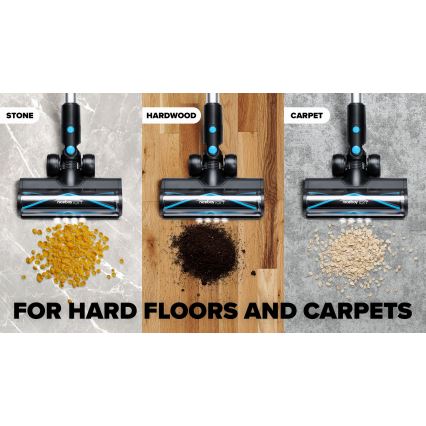 Niceboy ION Hurricane H7- Aspirateur balai sans fil flexible 2en1 200W/2200 mAh noir