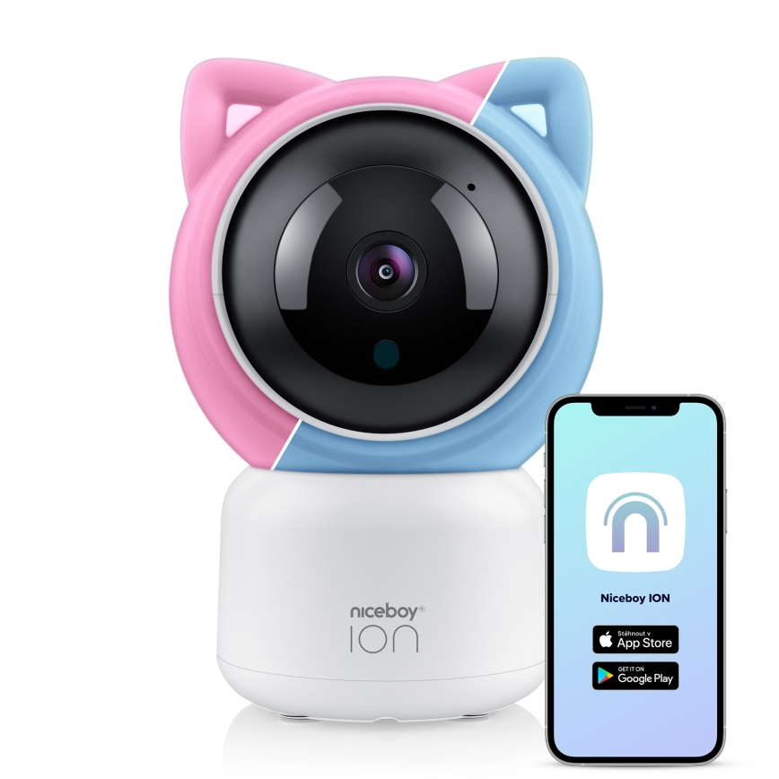 Niceboy ION Starlight SL3 - Babyphone connecté Full HD 1080p 5V Wi-Fi