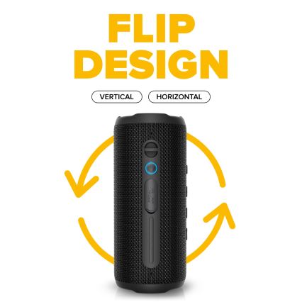 Niceboy Nexus - Enceinte sans fil LED avec microphone 26W/4000 mAh IPX6 noir
