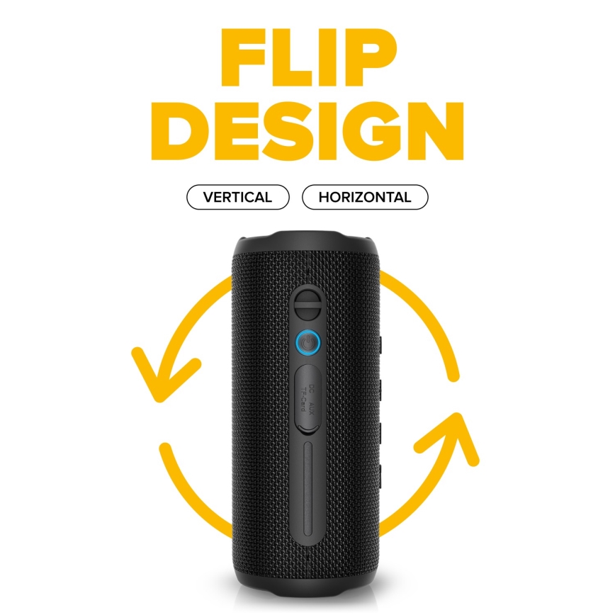 Niceboy Nexus - Enceinte sans fil LED avec microphone 26W/4000 mAh IPX6 noir