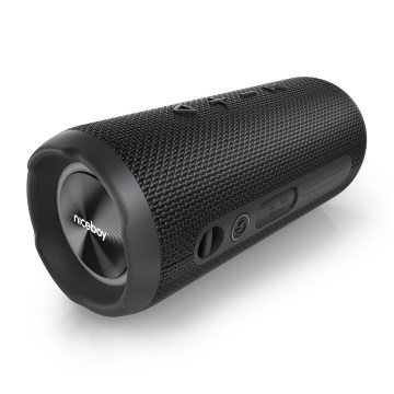 Niceboy Nexus - Enceinte sans fil LED avec microphone 26W/4000 mAh IPX6 noir