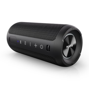 Niceboy Orion - Enceinte sans fil LED avec microphone 24W/2200 mAh IPX7 noire