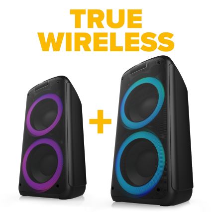 Niceboy PARTY Boss 2 - Enceinte sans fil LED avec un micro et batterie portative fonction 200W/4500 mAh + Télécommande