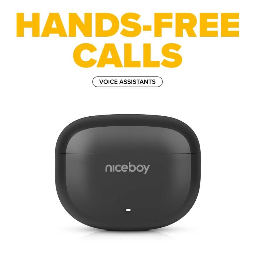 Niceboy Pins 4 - Écouteurs sans fil avec ANC 400 mAh + 2x 50 mAh IPX4 noir