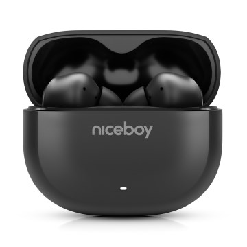 Niceboy Pins 4 - Écouteurs sans fil avec ANC 400 mAh + 2x 50 mAh IPX4 noir