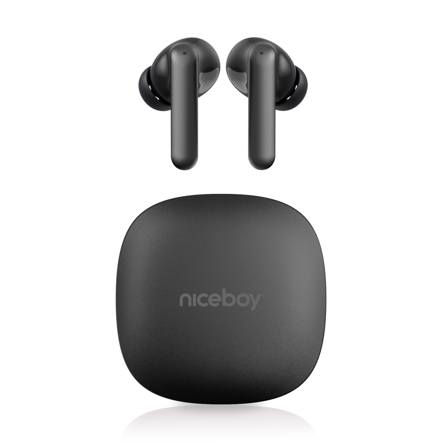 Niceboy Pins 4 PRO - Écouteurs sans fil avec ANC 380 mAh + 2x 35 mAh IP54 noir