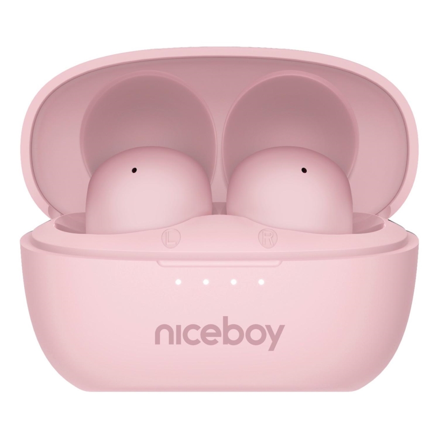 Niceboy Podsie 4 POP - Écouteurs sans fil 400 mAh + 2 × 40 mAh IPX4 rose
