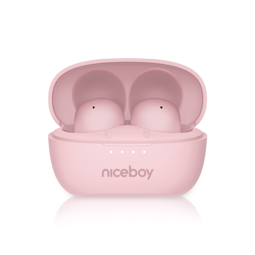 Niceboy Podsie 4 POP - Écouteurs sans fil 400 mAh + 2 × 40 mAh IPX4 rose
