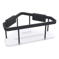 NIMCO Ki-14003-B-90 - Tablette murale de douche KIBO mat noir/blanc