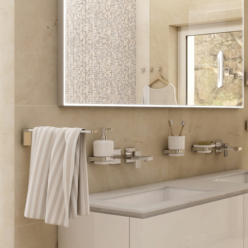 NIMCO MA 29097-26 - Porte-serviettes mural MAYA 37 cm chrome brillant